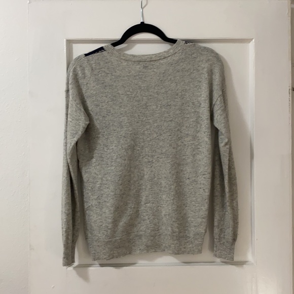 JCrew | Grey Wool Sweater with Stripes S - Picture 5 of 7